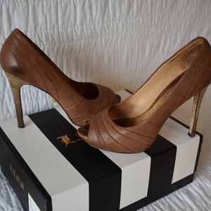 L.A.M.B. nude pumps